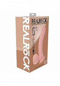 Realrock rechargeable dual layered liquid silicone vibrating curved weighted balls
