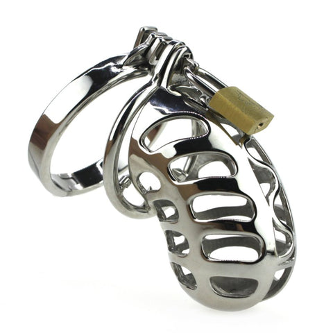 Chastity lock s/s cock cage large