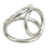 Triple metal cock and ball ring