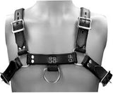Leather male chest harness