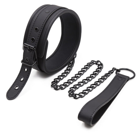 Tape edge senior bondage collar