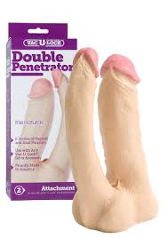 Vac u lock natural double penetrator
