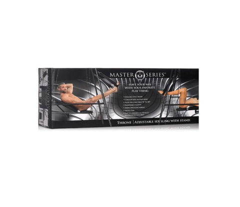 Master series throne adjustable sex sling with stand