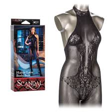 scandal halter lace body suit
