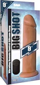 Big shot vibrating remote control silicone dong