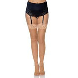 Leg avenue sheer lace top stockings with backseam 1101