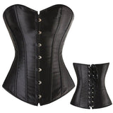 Satin over bust buckled corset sexy lingerie