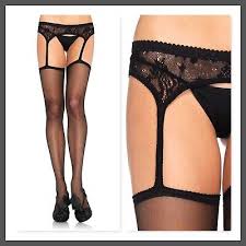 Opal garter belt sheer stockings