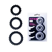 Titan 3 pack cock rings pink