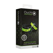 Bonded leather ankle cuffs glow in the dark