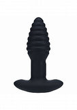 Levelz remote control vibrating & rotating ribbed silicone anal plug