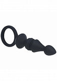 Levelz ribbed silicone anal probe with loop