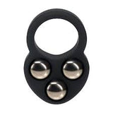 Levelz liquid silicone triple weighted ball cock ring