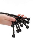 Short leather braided flogger