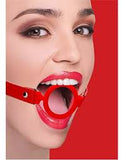 Silicone ring gag with leather straps