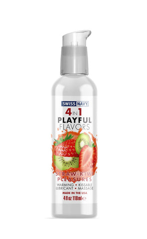 Swiss navy 4 in 1 playful flavours strawberry/kiwi pleasure
