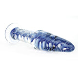 Blue grain glass anal plug