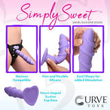 Simply sweet swirl silicone dildo