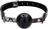 Printed breathable ball gag old school tattoo style