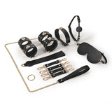 Real leather bondage kit with handbag