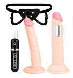 Lux fetish 3pc strap-on pegging set