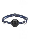 Breathable ball gag with tough denim straps