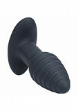 Levelz remote control vibrating & rotating ribbed silicone anal plug