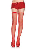 Leg avenue fishnet thigh highs with thin scalloped elastic top 9031