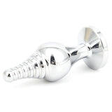 Cusp head spiral diamond butt plug