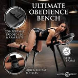 Obedience extreme sex bench with restraint straps