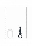 Levelz ribbed silicone anal probe with loop