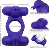 Silicone rechargeable triple orgasm enhancer