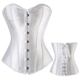 Satin over bust buckled corset sexy lingerie
