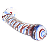 Lattice pattern glass dildo