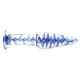 Blue grain glass anal plug