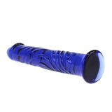 Blue bird glass dildo