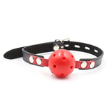 Locking subdue me breathable ball gag