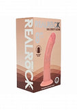 Realrock dual layered silicone curved realistic dildo with suction cup
