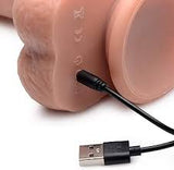 Big shot vibrating remote control silicone dong