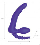 Pegasus 7" remote control strapless d.p silicone strap on