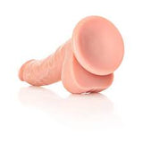 Realrock curved dildo with balls and suction cups