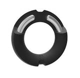 Kink stretchable silicone covered metal cock ring