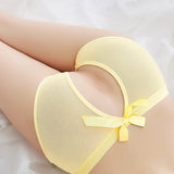 Ladies alluring crotchless mesh panty