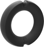 Kink stretchable silicone covered metal cock ring