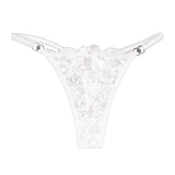 Large size womens lace thin strap panties