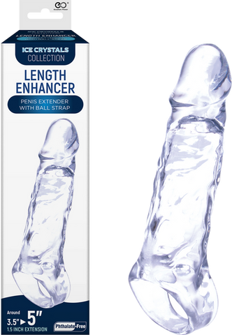 Ice crystals collection length enhancer penis extender with ball strap