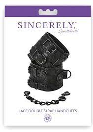 Sincerely sportsheets lace double strap handcuffs