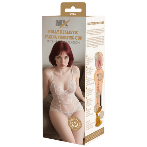 Holly realistic vagina vibrating cup