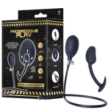 Progressive play inflatable silicone anal plug with plug