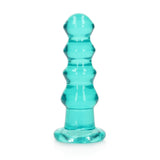 RealRock crystal clear curvy non phallic dildo with suction cup